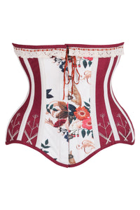 Historic Underbust Floral Print Corset with Flossing