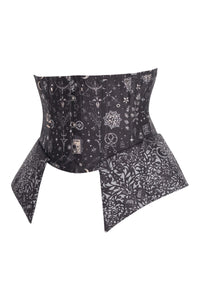 Celestial Alchemy Underbust Corset with Flared Peplum Panels