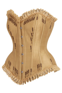 Ornate Gold Overbust Corset with Flossing