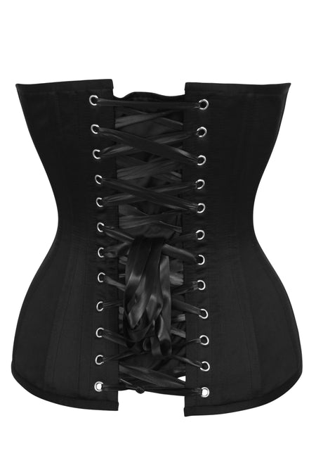 Turquoise and Black Overbust Corset with Zips