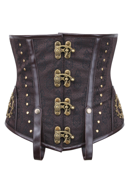 Brocade Steampunk underbust corset